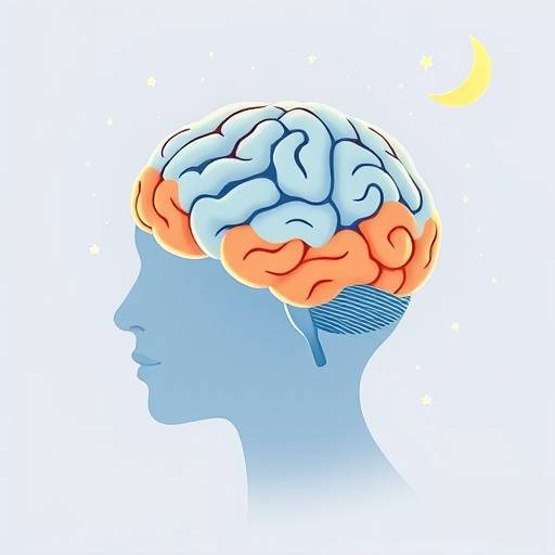 Illustration of brain activity during different sleep stages
