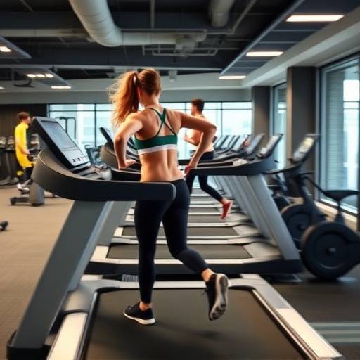 Person doing high-intensity interval training on a treadmill